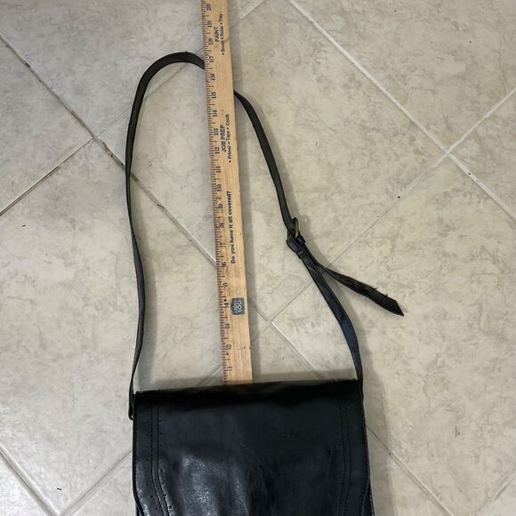 Steve Madden Purse Faux Leather Black Flap Cross Body Shoulder Bag toggle 90’s ? - Picture 8 of 14